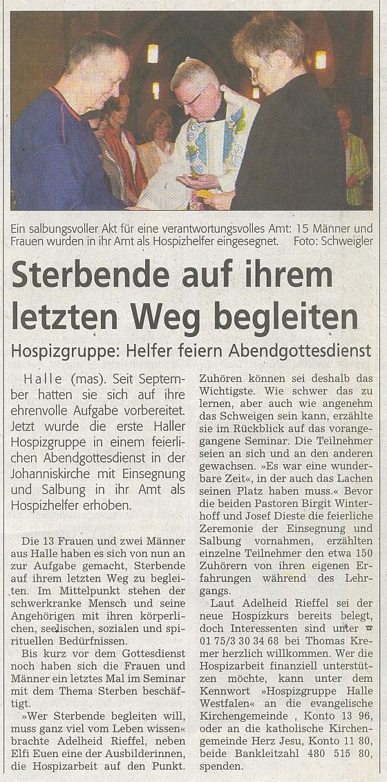 Westfalen-Blatt am 07.05.2007